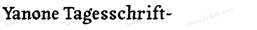 Yanone Tagesschrift字体转换
